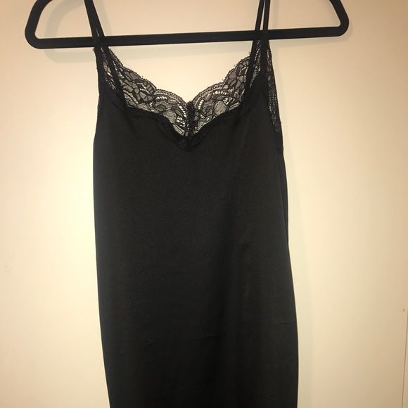 simple black lace dress